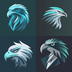 Stylized bald eagle