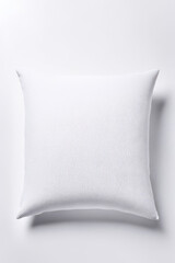 a blank isolated image of a square pillow on a white background