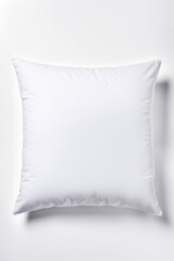 a blank isolated image of a square pillow on a white background