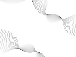 Abstract grey, white wavy smooth element swoosh speed wave modern stream curve and technology lines on transparent background. Vector illustration.