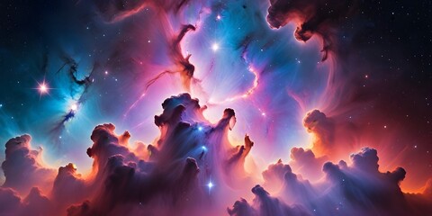 Nebula backgrounds: supernova stary night in the universe
