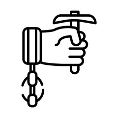 Forced labour line icon