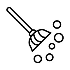 Broom line icon