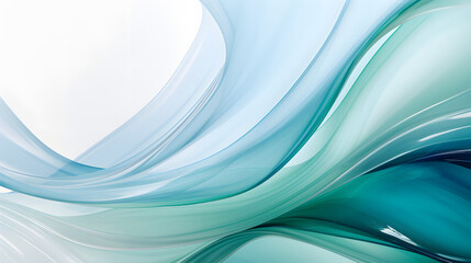 Modern emerald color wave illustration background poster