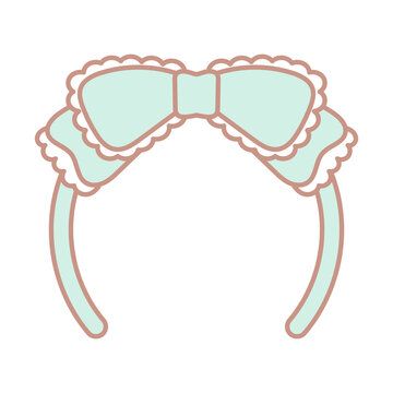 緑のリボンカチューシャ⭐︎PNG