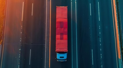 Global business logistics import export and container cargo truck on highway