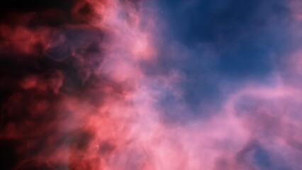 red-violet nebula in outer space, horsehead nebula, unusual colorful nebula in a distant galaxy, red nebula 3d render
