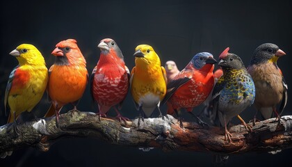 Adaptive Radiation, Showcasing various species that have evolved from a common ancestor to adapt to different ecological niches