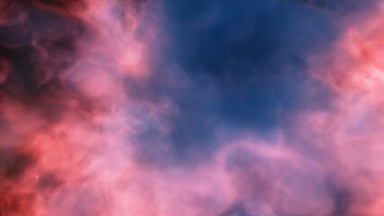 Deep space nebula with stars. Bright and vibrant Multicolor Starfield Infinite space outer space background with nebulas and stars. Star clusters, nebula outer space background 3d render
