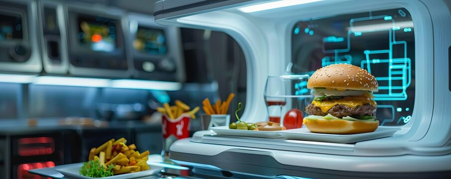 A scifi fast food joint where meals are instantly materialized from organic compounds by a compact molecular assembler