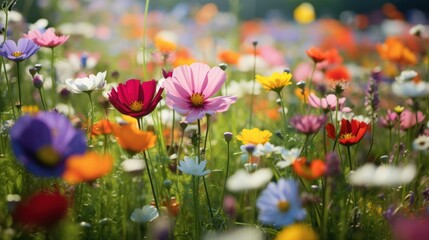  field of wildflowers in full bloom,