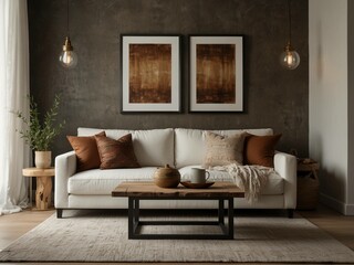 living room interior with sofa