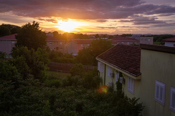 Sundown on the Medjugorje in Bosna and Herzegovina