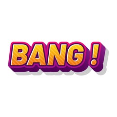 3D Bang text poster art