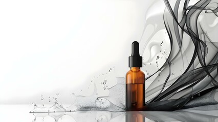 D realistic rendering of a vitamin serum dropper with collagen complex for skincare. Concept 3D Rendering, Vitamin Serum, Collagen Complex, Skincare, Dropper