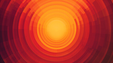 Vibrant abstract wallpaper with radial gradient in fiery orange  deep red graphic illustration