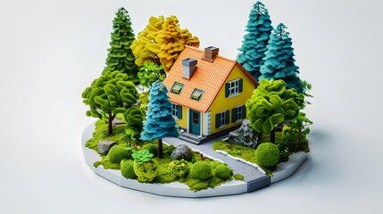 3D Flat Icon of Customer Success Manager, Guiding Clients with Proactive Solutions and Building Strong Relationships in Isometric Scene