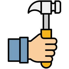 Craftsman And Tools Colored Icon Pack