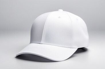 Fototapeta premium White cap on a white background photo mockup