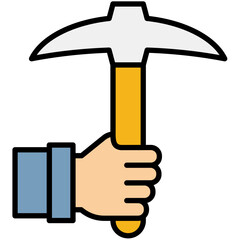 Craftsman And Tools Colored Icon Pack