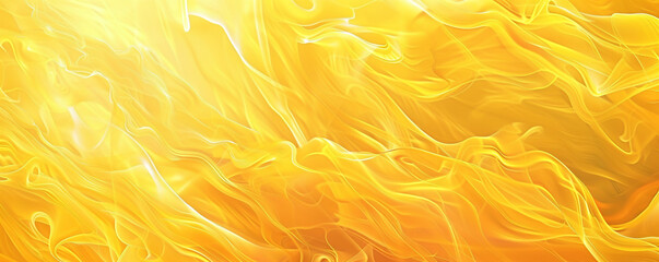 Vibrant lemon yellow waves abstracted into flames suitable for a bright sunny background