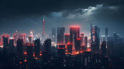 Fototapeta premium Digital night design illustration abstract graphic poster web page PPT background