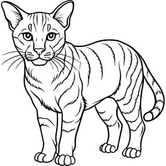 Stunning African Wild Cat Vector: Realistic Illustration.