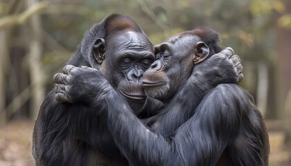 explores the social interactions and hierarchies among primates, such as chimpanzees, gorillas, and orangutans. Images could showcase grooming rituals, playful interactions, or displays