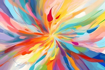 abstract colored veils intertwining with each other. Colorful wavy floral texture, liquid silk fire waves background. 3D special effect flowing abstract fantasy wavy background. Ai generated