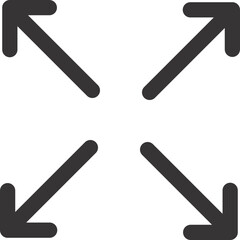 Arrows sign outline vector 