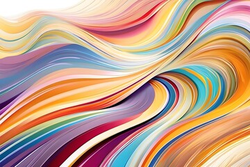 Digital color waves. Impasto abstract background. Neon strokes of modern copy space banner. Abstract delicate art painting background graphic resources. Ai generated