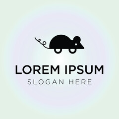 mouse logo vector illustration isolated on white background