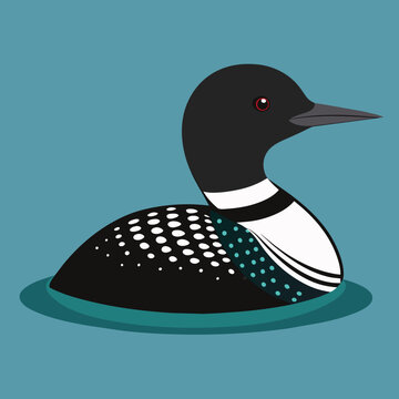 recommend clip art:  loon silhouette vector illustration isolated on a white background.