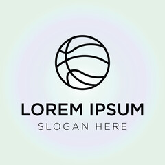 basketball logo vector illustration isolated on white background