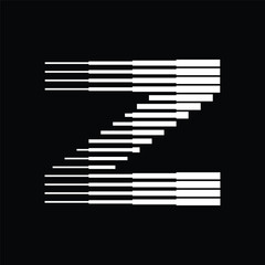 Letter Z Logo with Abstract Line Pattern