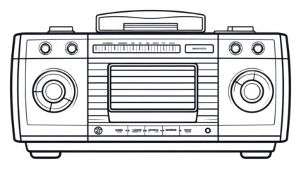 PNG  Radio electronics sketch line.