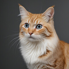 Obraz premium Spooky cat in a dark autumn setting with a transparent background, created using generative AI technology 