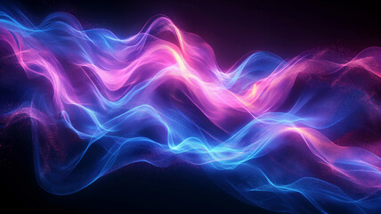 Obraz premium The image is a blue and purple swirl of light and dark blue