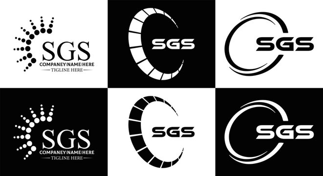 SGS logo. S G S design. White SGS letter. SGS, S G S letter logo design. Initial letter SGS linked circle uppercase monogram logo. S G S letter logo vector design.	