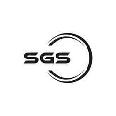 SGS logo. S G S design. White SGS letter. SGS, S G S letter logo design. Initial letter SGS linked circle uppercase monogram logo. S G S letter logo vector design.	