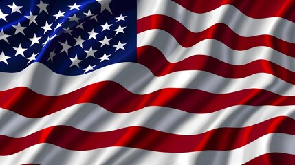 Fototapeta premium American Flag Waving Proudly on Independence Day