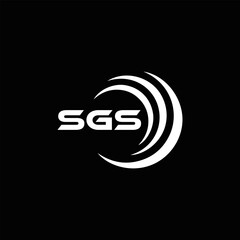 SGS logo. S G S design. White SGS letter. SGS, S G S letter logo design. Initial letter SGS linked circle uppercase monogram logo. S G S letter logo vector design.	