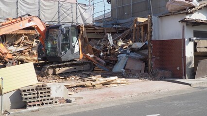 民家の解体現場