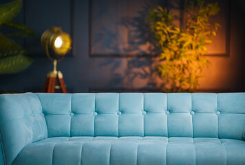 Closeup image of beautiful sofa, Minimal interior design