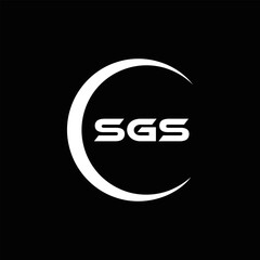 SGS logo. S G S design. White SGS letter. SGS, S G S letter logo design. Initial letter SGS linked circle uppercase monogram logo. S G S letter logo vector design.	