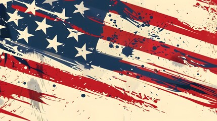 Distressed American Flag Textured Background for Election and Government Websites