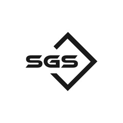 SGS logo. S G S design. White SGS letter. SGS, S G S letter logo design. Initial letter SGS linked circle uppercase monogram logo. S G S letter logo vector design.	