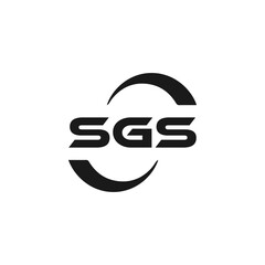 SGS logo. S G S design. White SGS letter. SGS, S G S letter logo design. Initial letter SGS linked circle uppercase monogram logo. S G S letter logo vector design.