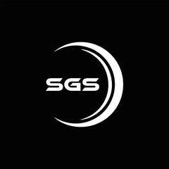 SGS logo. S G S design. White SGS letter. SGS, S G S letter logo design. Initial letter SGS linked circle uppercase monogram logo. S G S letter logo vector design.	