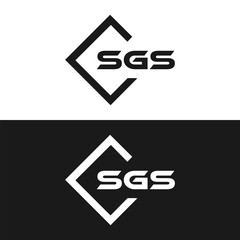 SGS logo. S G S design. White SGS letter. SGS, S G S letter logo design. Initial letter SGS linked circle uppercase monogram logo. S G S letter logo vector design.	